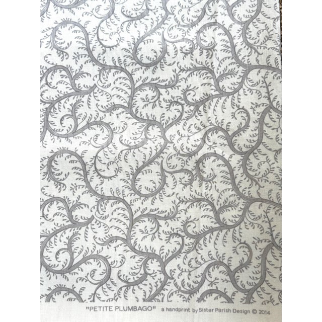 Textile Sister Parish "Petite Plumbago" Linen Fabric - 3 Yards For Sale - Image 7 of 8