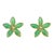 Marquise Cut Emerald Flower Stud Earrings - a Pair For Sale