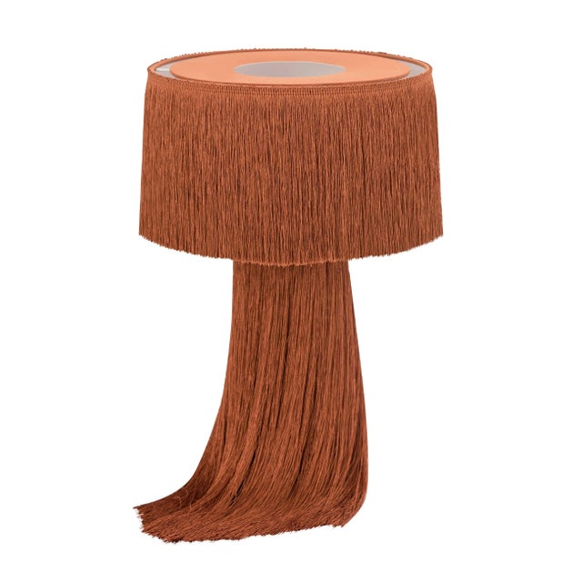 Transitional Atolla Brick Tassel Table Lamp For Sale - Image 3 of 8