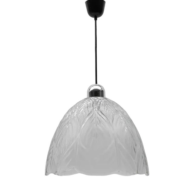 Glass Leaf Shape Ceiling Lamp from Peill & Putzler, 1960s For Sale