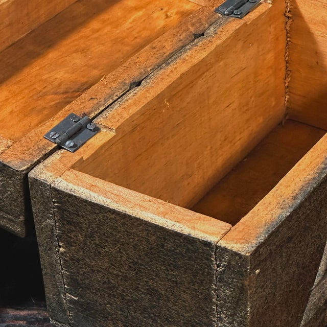 Brown Vintage Hand Carved Polychrome Folk Art Deer Box For Sale - Image 8 of 11