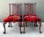 Hollywood Regency Vintage Hand Carved Chippendale Dining Chairs in 80s Yves St Laurent Printed Velvet - Set of 4 For Sale - Image 3 of 12