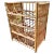 Vintage Bamboo Rattan and Cane 12 Bottle Wine Rack For Sale