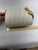 1960s 1960s Contemporary White Glazed Porcelain Serpent Vase With Liquid Gold Luster Accents For Sale - Image 5 of 6