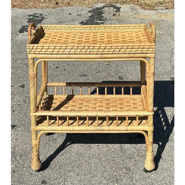 Coastal Vintage Coastal Serena and Lily Bar Cart For Sale - Image 3 of 9