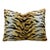 Designer Italian Tiger Stripe Velvet Feather/Down Pillow For Sale