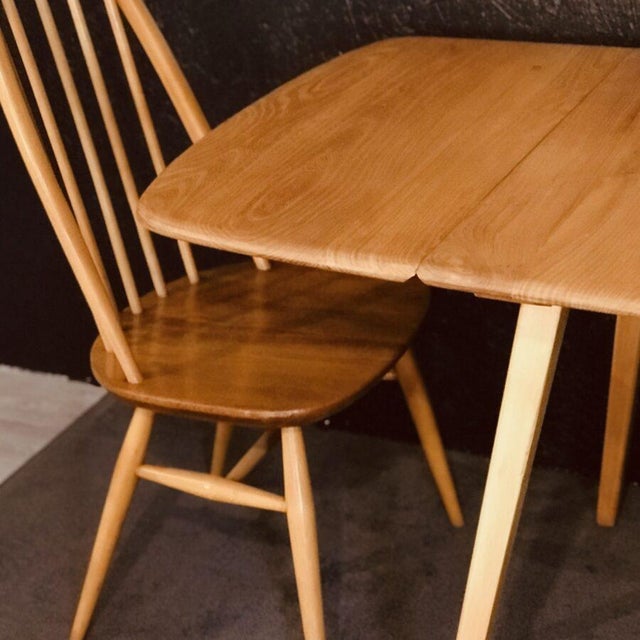 Table with Folding Wings in Elm and Beech by Lucian Ercolani for Ercol, 1960s For Sale - Image 4 of 9