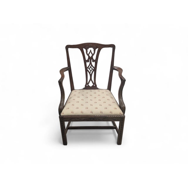 Armchair in Walnut and Fabric, Late 18th Century For Sale - Image 9 of 9
