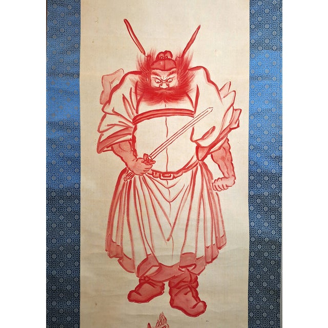 Late 19th Century Japanese Scroll of Shoki the Demon Queller For Sale - Image 4 of 10