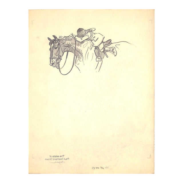Original 1944 Pencil Drawing From Hi, Guy! The Cinderella Horse by Paul Brown 5 For Sale
