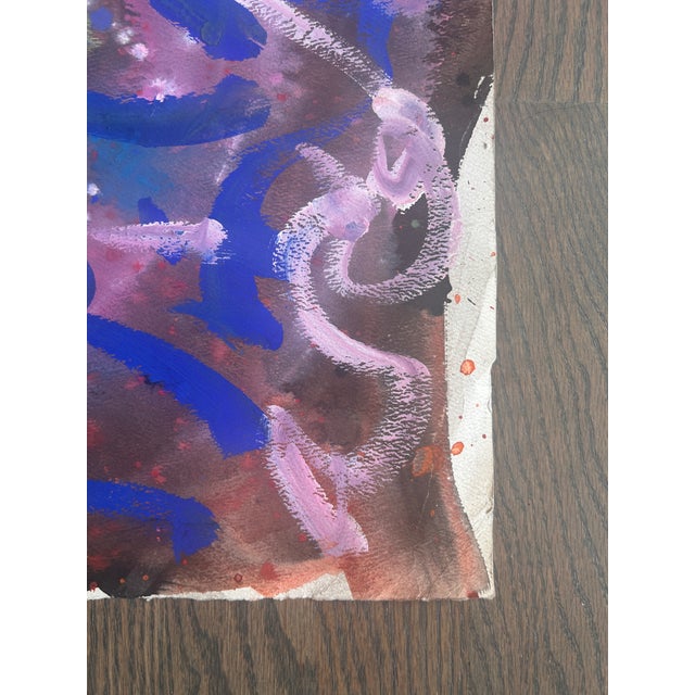 Abstract Hendrik Grise 1970s Vintage Abstract Expressionist Painting For Sale - Image 3 of 6