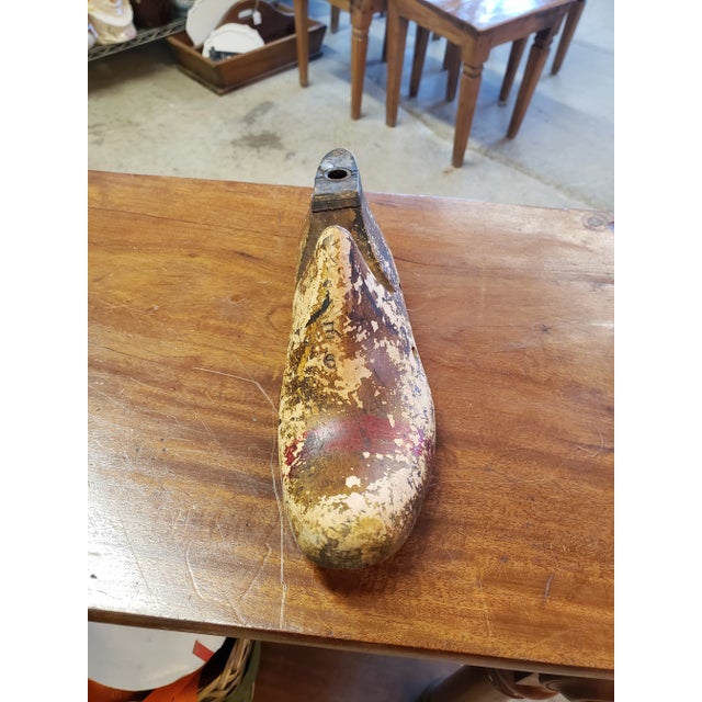 Vintage American Wood Shoe Form Mold For Sale - Image 4 of 5