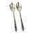 Mid 20th Century Royal Cobalt Glass and Silver Plate Serving Spoons For Sale