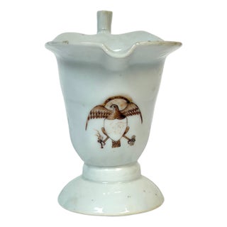 Rare Chinese Export Helmet Pitcher American Eagle Armorial, For American Market For Sale
