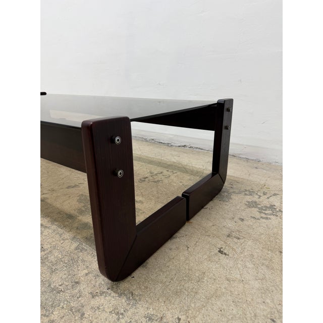 Percival Lafer Mp-97 Rosewood and Smoked Glass Coffee or Cocktail Table, 1970s For Sale - Image 9 of 13