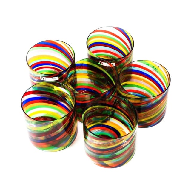 Contemporary Murano Glasses with Chromatic Effects from YourMurano, Set of 6 For Sale - Image 3 of 7