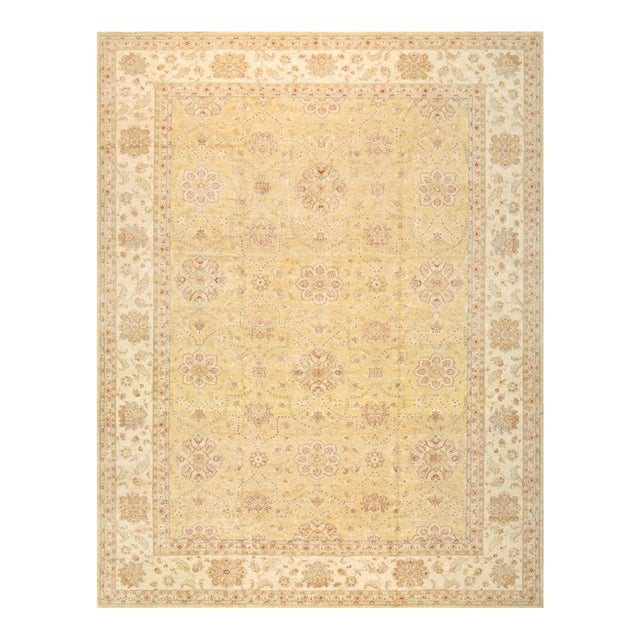 Ferehan Lamb's Wool L. Gold Area Rug-13' 0" X 17' 5" For Sale