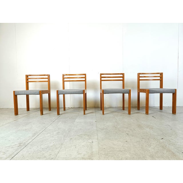 Mid-Century Modern Pine Sg 1200 Dining Chairs by Cees Braakman for Pastoe, 1970s, Set of 4 For Sale - Image 3 of 11