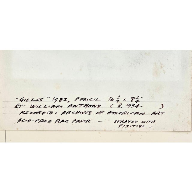 William Anthony, William Anthony 1982 American Subversive Satirical Caricature Drawing "Gilles", 1982 For Sale - Image 9 of 9