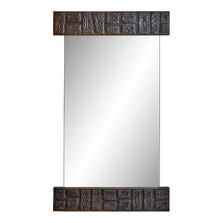 Italian Copper Wall Mirror by Santambrogio E De Berti, 1960s For Sale