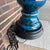 Large Mid Century Modern Blue and Green Ceramic Table Lamp For Sale - Image 11 of 12