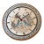 Vintage Ken Edwards Tonala Pottery Wall Clock : Signed Ke Mexican Folk Art Stoneware For Sale