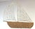 Wood Mid 20th Century Coastal Boho Chic Polychromed Rattan, Willow and Reed Sailboat Chandelier For Sale - Image 7 of 16