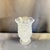 Vintage Heavy Crystal Pineapple Pattern Footed Vase With Scalloped Rim For Sale In Portland, OR - Image 6 of 10