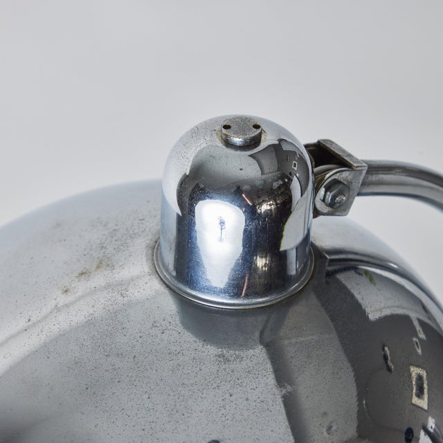 Lariolux 1940s Giovanni Michelucci Chrome Ministerial Table Lamp for Lariolux For Sale - Image 4 of 11