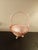 Fenton Art Glass Company 1960s Fenton Pink Rosaline Tripod Basket Vase For Sale - Image 4 of 7