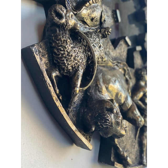 Huge Vintage Mid-Century Brutalist Zodiac Mirror by Finesse Originals For Sale - Image 6 of 11