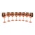 Vintage Copper Stemmed Goblets, Set of 7 | Rose Gold Metallic Wine Glasses | Hollywood Regency Barware For Sale