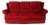 1960s Mid Century Tufted Back Ruby Red Sofa For Sale