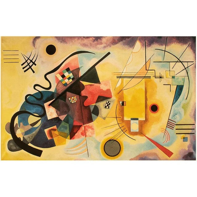 1990 After Wassily Kandisnsky "Yellow-Red-Blue", Large First Edition Abstract Poster For Sale - Image 4 of 9
