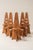 A rare and striking set of six sculptural wooden chairs, conceived in the spirit of Dutch designer Gijs Boelaars. Each...