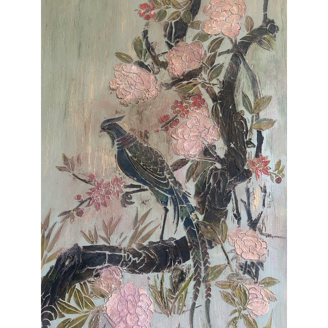 Antique Painted Pine Armoire with Chinoiserie Panel, 1890s For Sale - Image 12 of 14