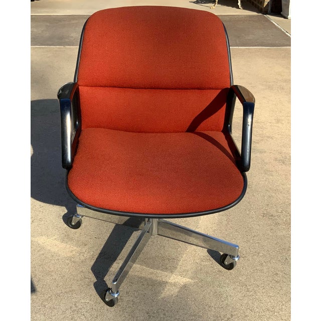 Vintage Mid Century Swivel Burnt Orange Office Chair Chairish