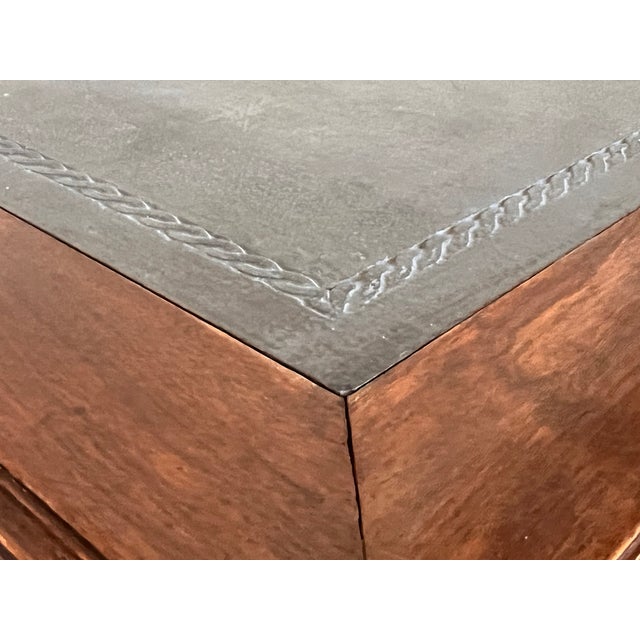 Coffee Pair of Spanish Walnut Side or Coffee Tables With Leather Top For Sale - Image 8 of 10