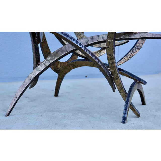 Silas Seandel Cut Steel and Bronze "Ortago" Dining Table For Sale - Image 13 of 18