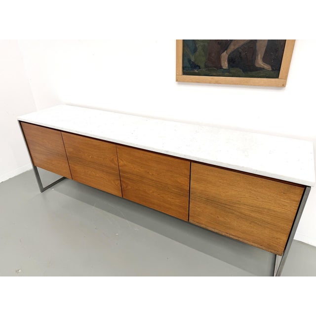Metal Modernist Sideboard in Rosewood and Marble from Arno, 1970s For Sale - Image 7 of 18