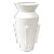 Late 20th Century Modernist Tall Urn Form White Ceramic Vase For Sale