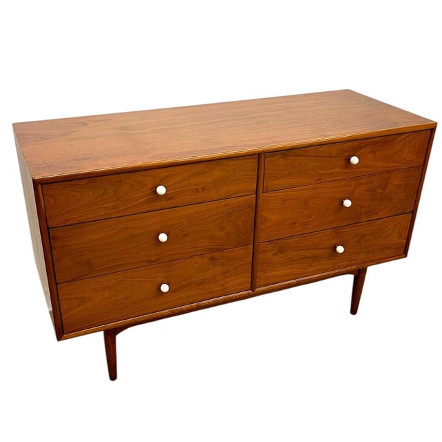 Drexel 1970s Kipp Stewart for Drexel Declaration Mid Century Modern 6 Drawer Dresser With Dovetail Construction For Sale - Image 4 of 11