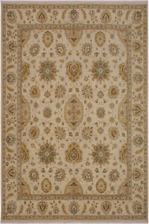 1990s Boho Chic Ziegler Kafkaz Wool Rug - 8′2″ × 9′11″