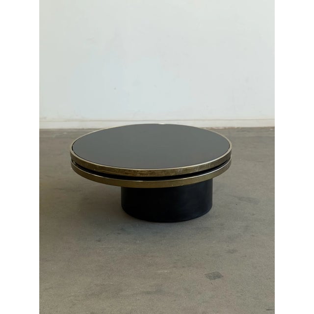 Postmodern 1990s Revolving Glass Coffee Table For Sale - Image 3 of 15