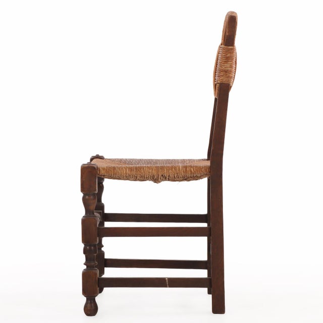 Art Deco Set of Ten French Dining Chairs in the Manner of Charles Dudouyt, C 1940 For Sale - Image 3 of 7