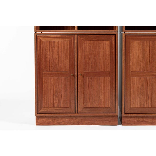 Danish Modern Modular Bookshelf Cabinet System in Teak Wood For Sale - Image 14 of 18
