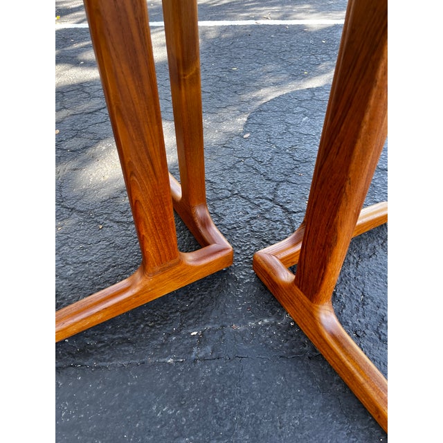 Mid Century Nordic Modern Teak Extendable Dining Table For Sale - Image 13 of 18