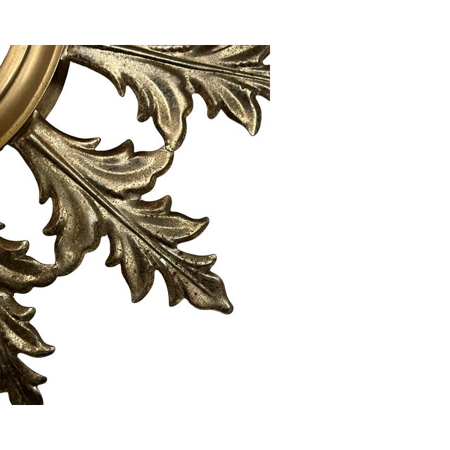 Vintage Mid Century Modern 1950s Starburst Brass Plated Clock United Model 99 For Sale - Image 9 of 10