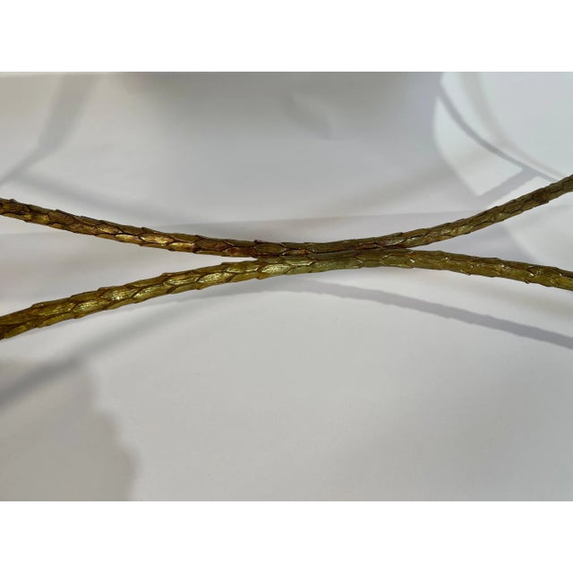 White Coffee Table in Gilt Bronze by Maison Baguès, 1950s For Sale - Image 8 of 12