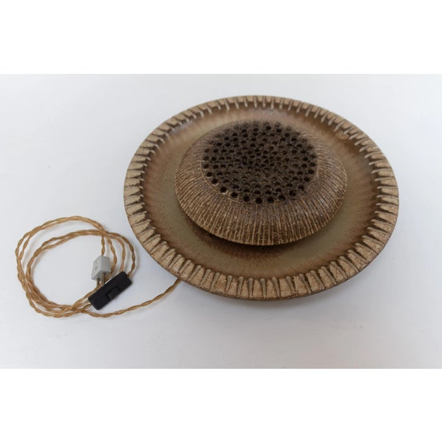 Mid-Century Ceramic Sun Wall Light from Løvemose, Denmark, 1970s For Sale - Image 9 of 18